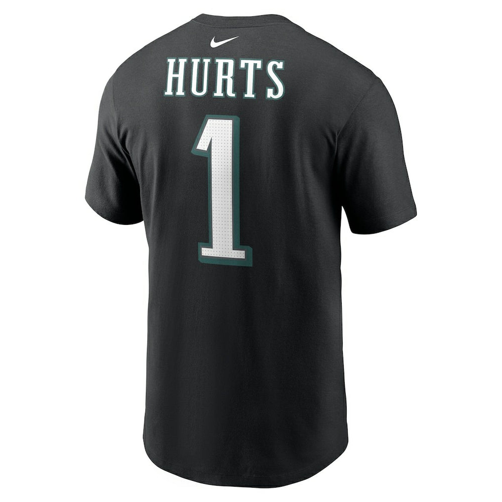 Jalen Hurts Philadelphia Eagles Player Name & Number T-Shirt Black | Nike for Sale