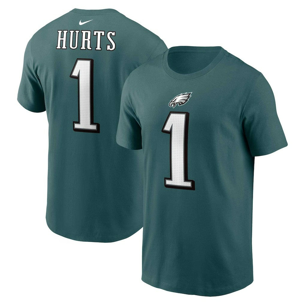 Jalen Hurts Philadelphia Eagles Player Name & Number T-Shirt Midnight Green | Nike for Sale
