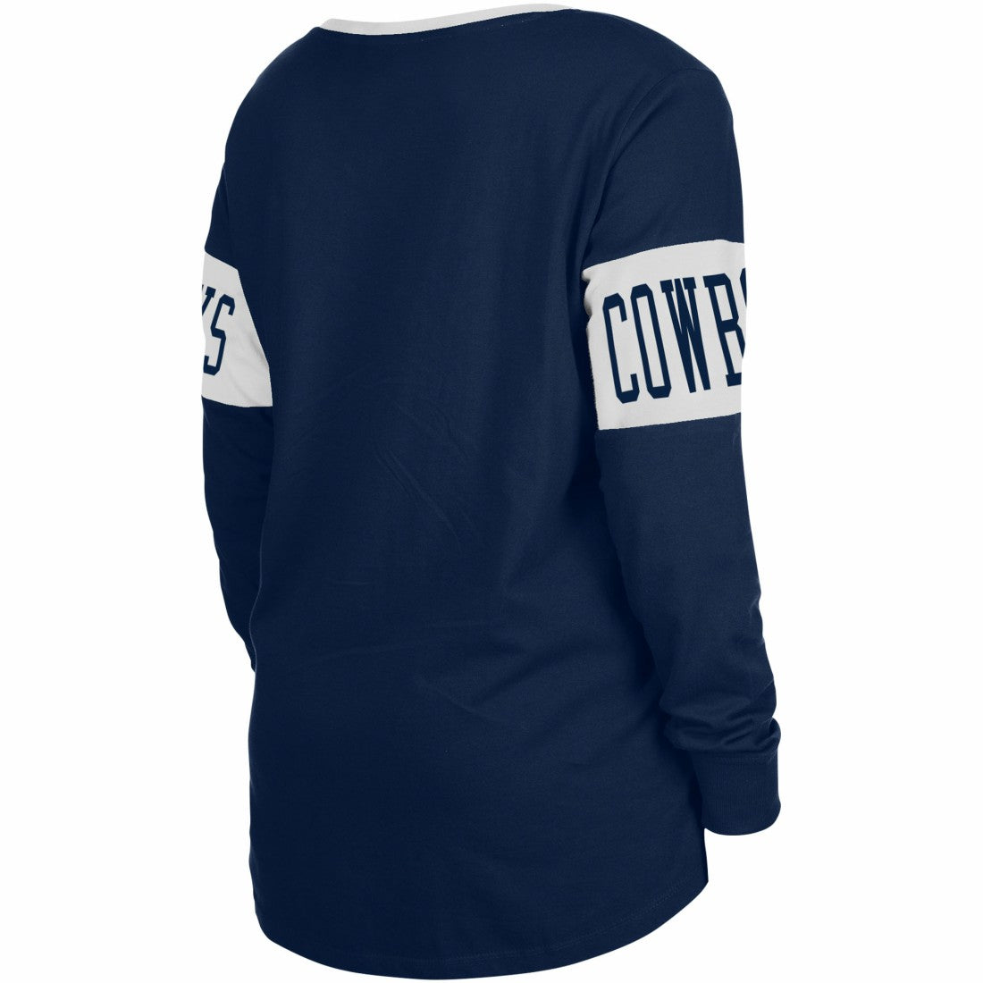 Dallas Cowboys New Era Women's Lace-Up Notch Neck Long Sleeve T-Shirt Navy | NFL