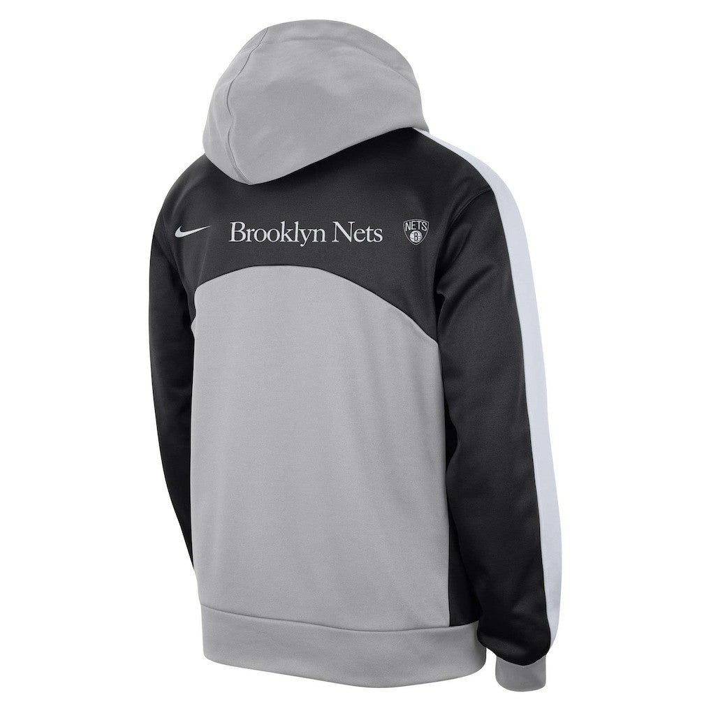 Brooklyn Nets Authentic Starting Five Force Performance Pullover Hoodie Silver/Black - NBA