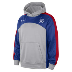 Philadelphia 76ers Authentic Starting Five Force Performance Pullover Hoodie Gray/Royal - NBA