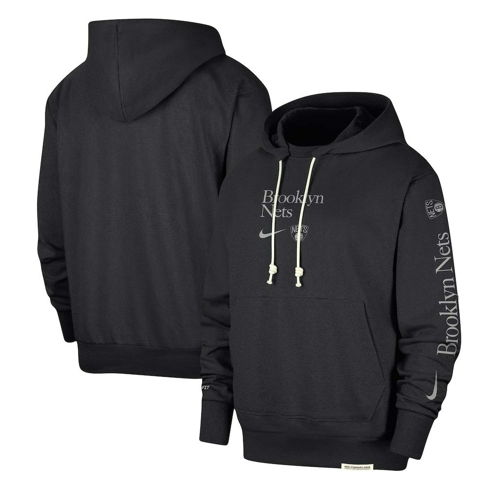 Brooklyn Nets Authentic Performance Pullover Hoodie Black - NBA