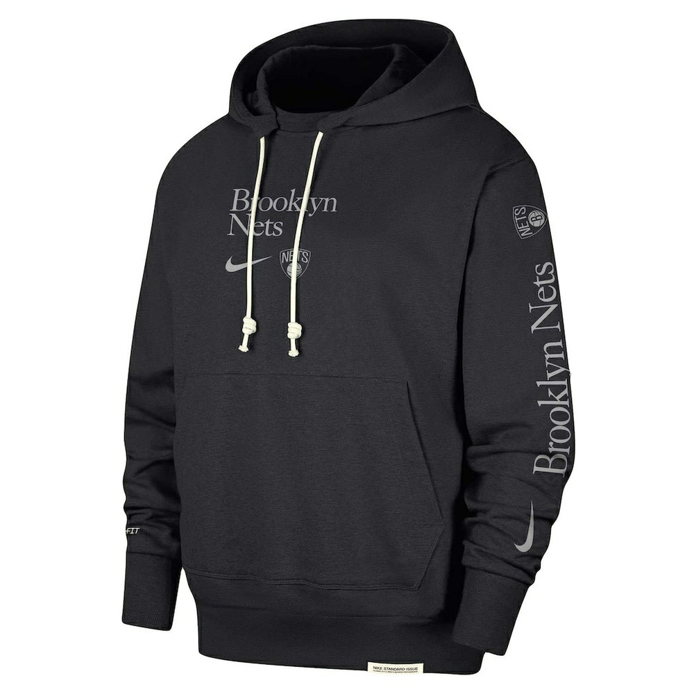 Brooklyn Nets Authentic Performance Pullover Hoodie Black - NBA