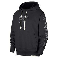 Brooklyn Nets Authentic Performance Pullover Hoodie Black - NBA