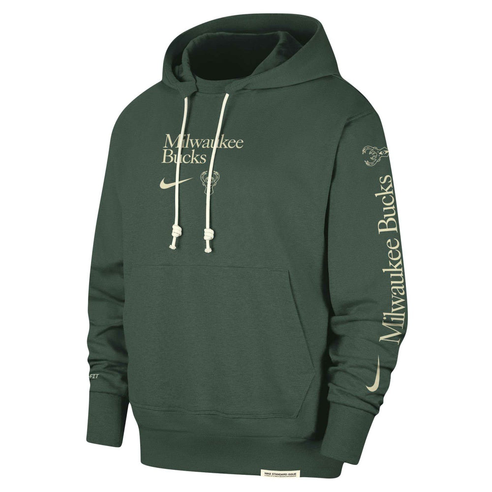 Milwaukee Bucks Authentic Performance Pullover Hoodie Hunter Green - NBA