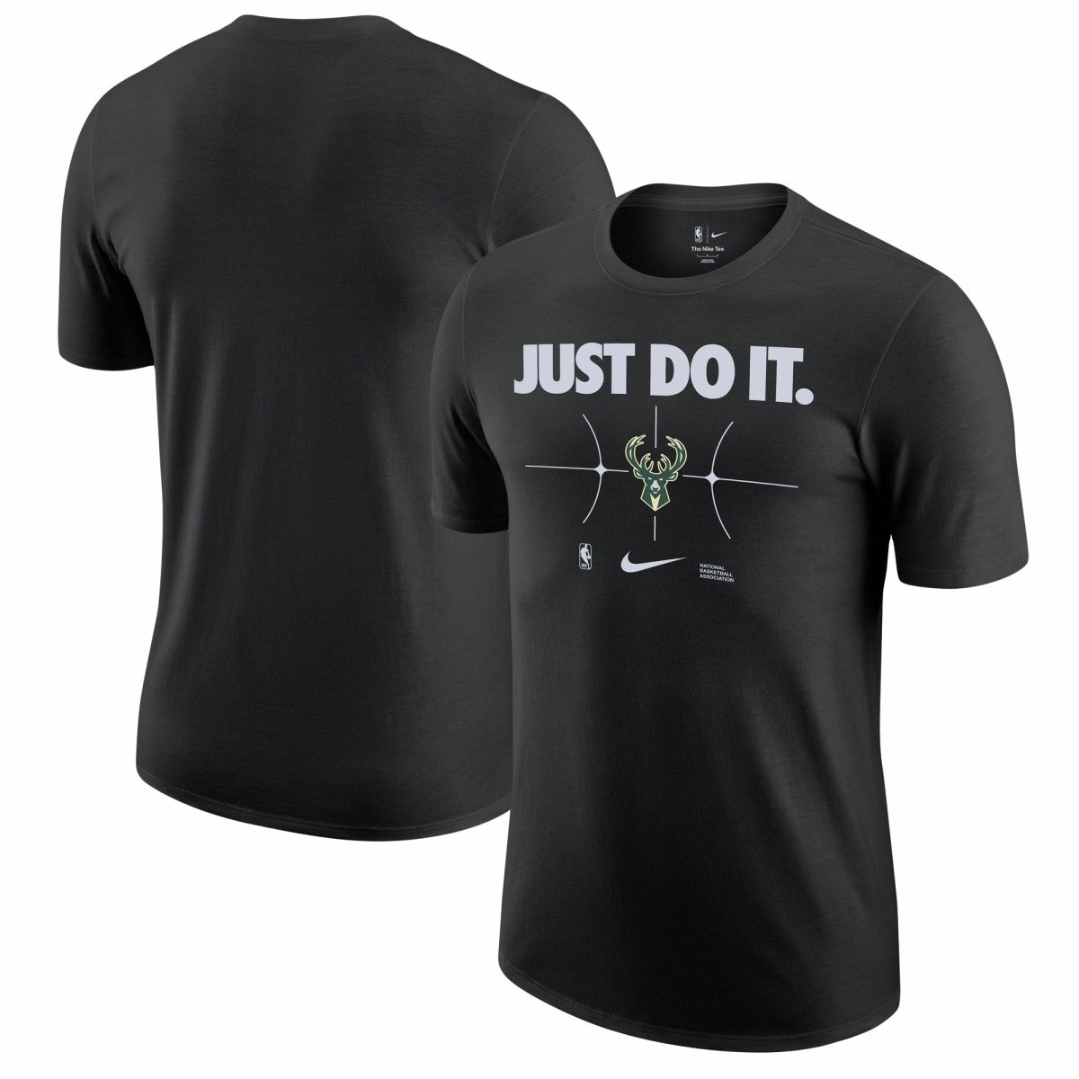 Milwaukee Bucks Just Do It T-Shirt Black - NBA