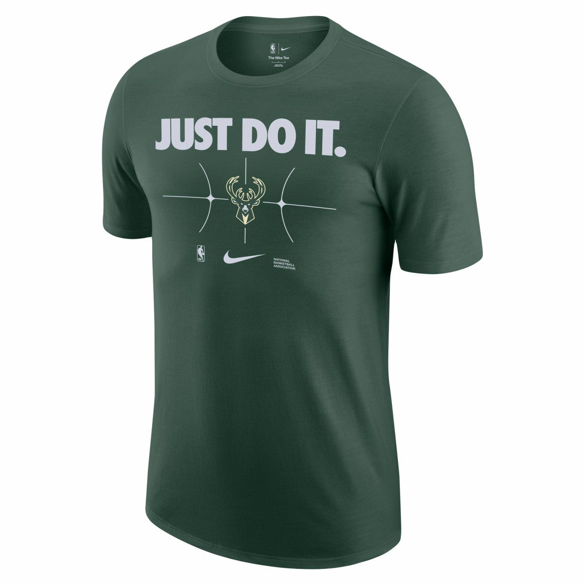 Milwaukee Bucks Just Do It T-Shirt Hunter Green - NBA