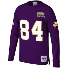Randy Moss Minnesota Vikings Big & Tall Retired Player Name & Number Long Sleeve Top Purple | Mitchell & Ness