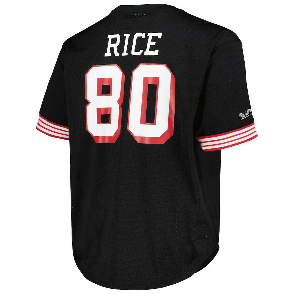 Jerry Rice San Francisco 49ers Big & Tall Mesh Player Name & Number Top Black | Mitchell & Ness