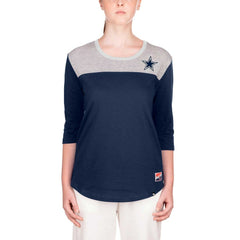 Dallas Cowboys New Era Women's 3/4 Sleeve T-Shirt Navy | NFL