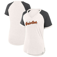 Baltimore Orioles Fanatics Women's For the Team Slub Raglan V-Neck Jersey T-Shirt - MLB