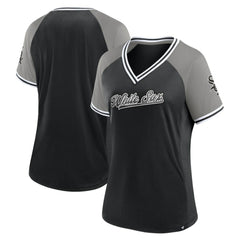 Chicago White Sox Fanatics Women's Glitz & Glam League Diva Raglan V-Neck T-Shirt - MLB