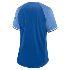Kansas City Royals Fanatics Women's Glitz & Glam League Diva Raglan V-Neck T-Shirt - MLB