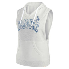 Los Angeles Dodgers Fanatics Women's Lounge Script Sleeveless Pullover Hoodie - MLB
