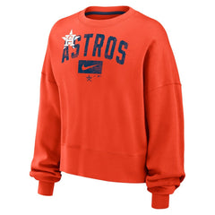 Houston Astros Nike Women's Oversized Cropped Pullover Sweatshirt - MLB