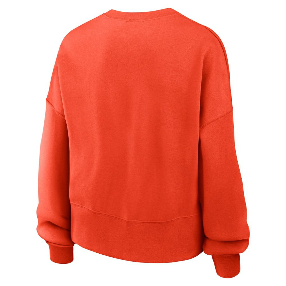 Houston Astros Nike Women's Oversized Cropped Pullover Sweatshirt - MLB