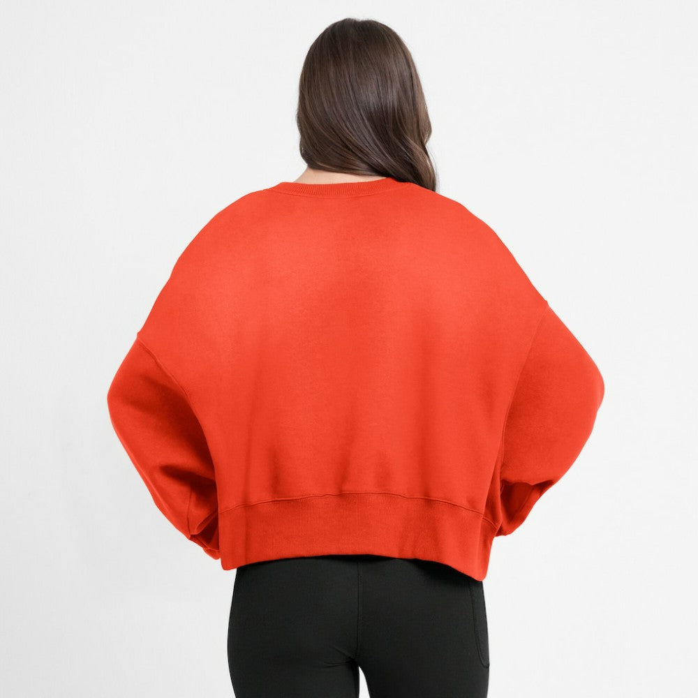 Houston Astros Nike Women's Oversized Cropped Pullover Sweatshirt - MLB