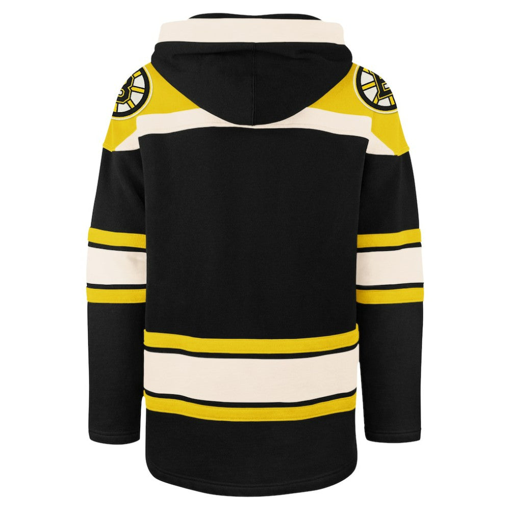 Boston Bruins '47 100th Anniversary Superior Lacer Pullover Hoodie - Black - NHL