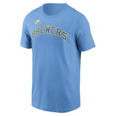 Milwaukee Brewers Nike Cooperstown Collection Wordmark T-Shirt - MLB
