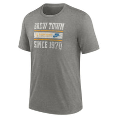 Milwaukee Brewers Nike Cooperstown Collection Local Stack Tri-Blend T-Shirt - MLB