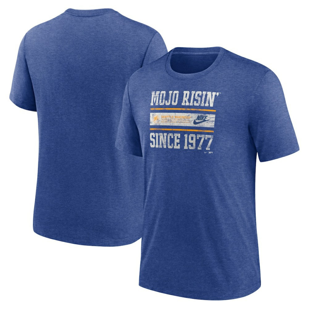 Seattle Mariners Nike Cooperstown Collection Local Stack Tri-Blend T-Shirt - MLB