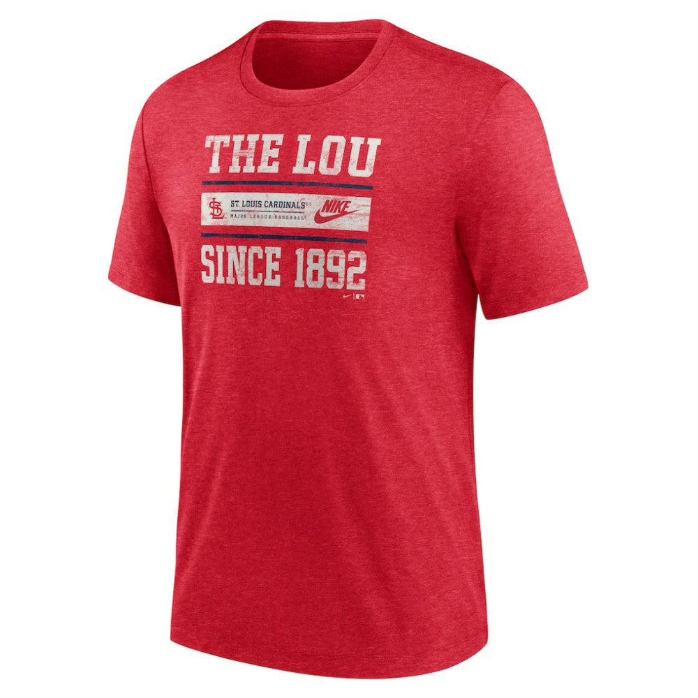 St. Louis Cardinals Nike Cooperstown Collection Local Stack Tri-Blend T-Shirt - MLB
