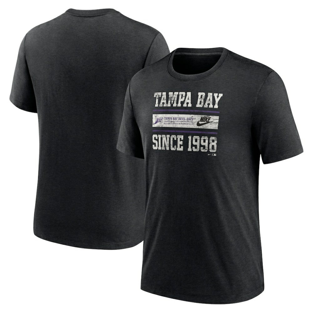 Tampa Bay Rays Nike Cooperstown Collection Local Stack Tri-Blend T-Shirt - MLB