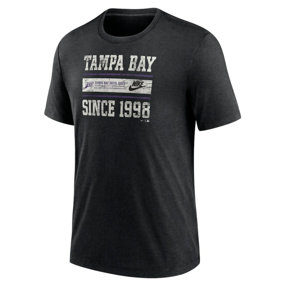Tampa Bay Rays Nike Cooperstown Collection Local Stack Tri-Blend T-Shirt - MLB