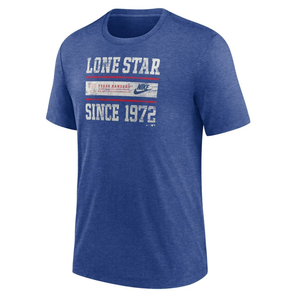 Texas Rangers Nike Cooperstown Collection Local Stack Tri-Blend T-Shirt - MLB