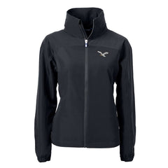 Philadelphia Eagles Cutter & Buck Women's Gridiron Classics Logo Charter Eco Recycled Full-Zip Jacket Black | NFL