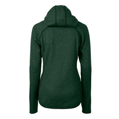Philadelphia Eagles Cutter & Buck Women's Gridiron Classics Logo Mainsail Sweater-Knit Full-Zip Hoodie Green | NFL