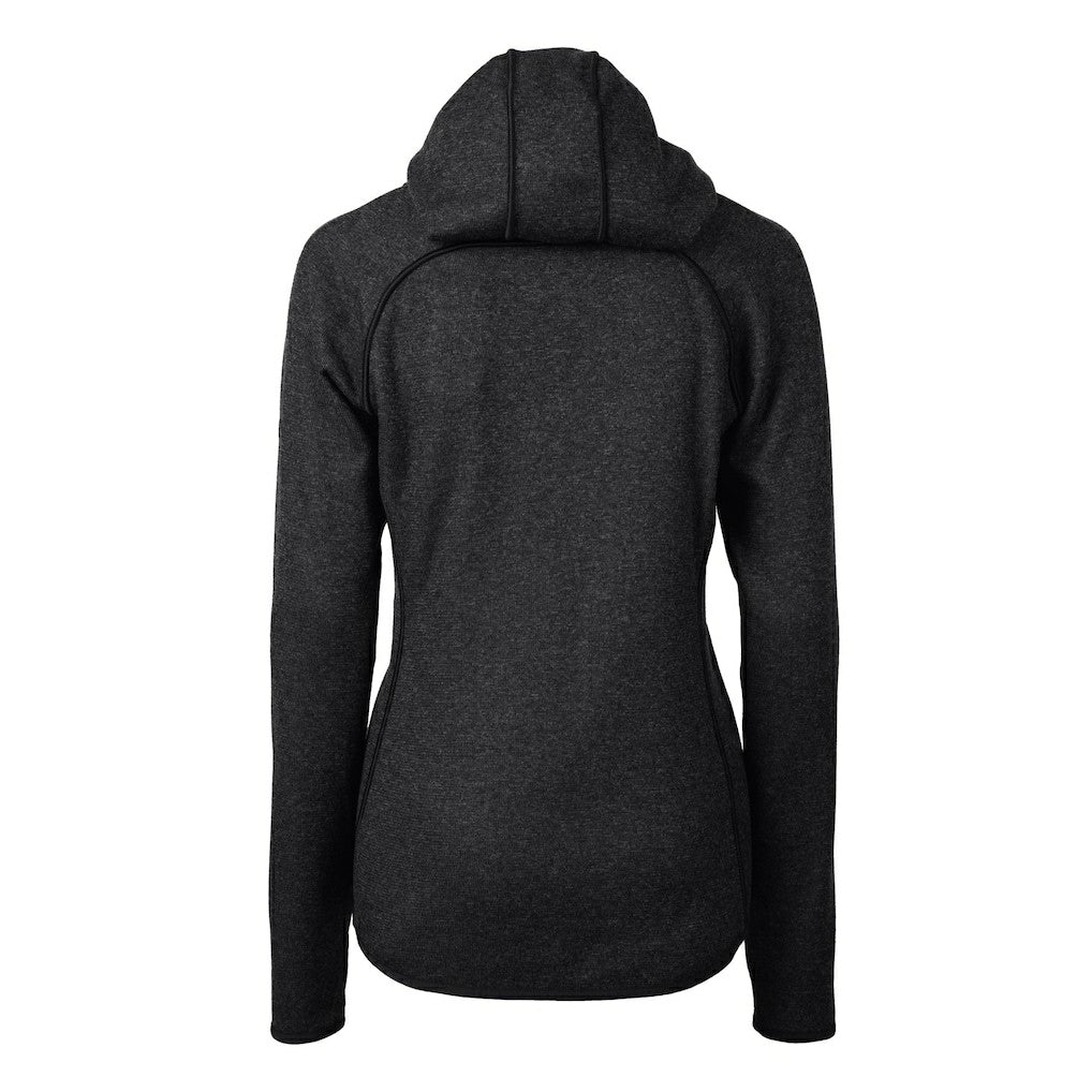 Philadelphia Eagles Cutter & Buck Women's Gridiron Classics Logo Mainsail Sweater-Knit Full-Zip Hoodie Heather Charcoal | NFL