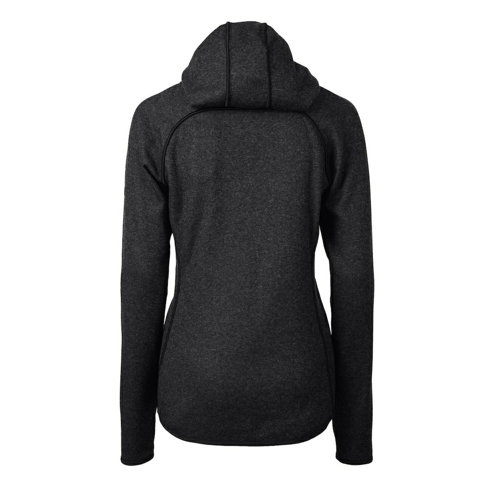 Philadelphia Eagles Cutter & Buck Women's Gridiron Classics Logo Mainsail Sweater-Knit Full-Zip Hoodie Heather Charcoal | NFL