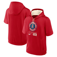 Los Angeles Angels Nike City Connect Color Block Short Sleeve Pullover Hoodie - MLB