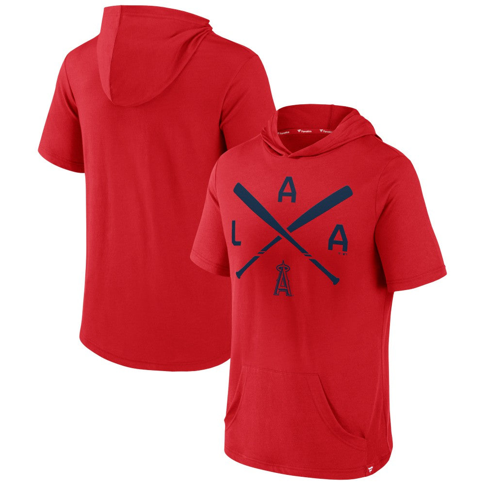 Los Angeles Angels Fanatics Iconic Rebel Short Sleeve Hooded Top - MLB