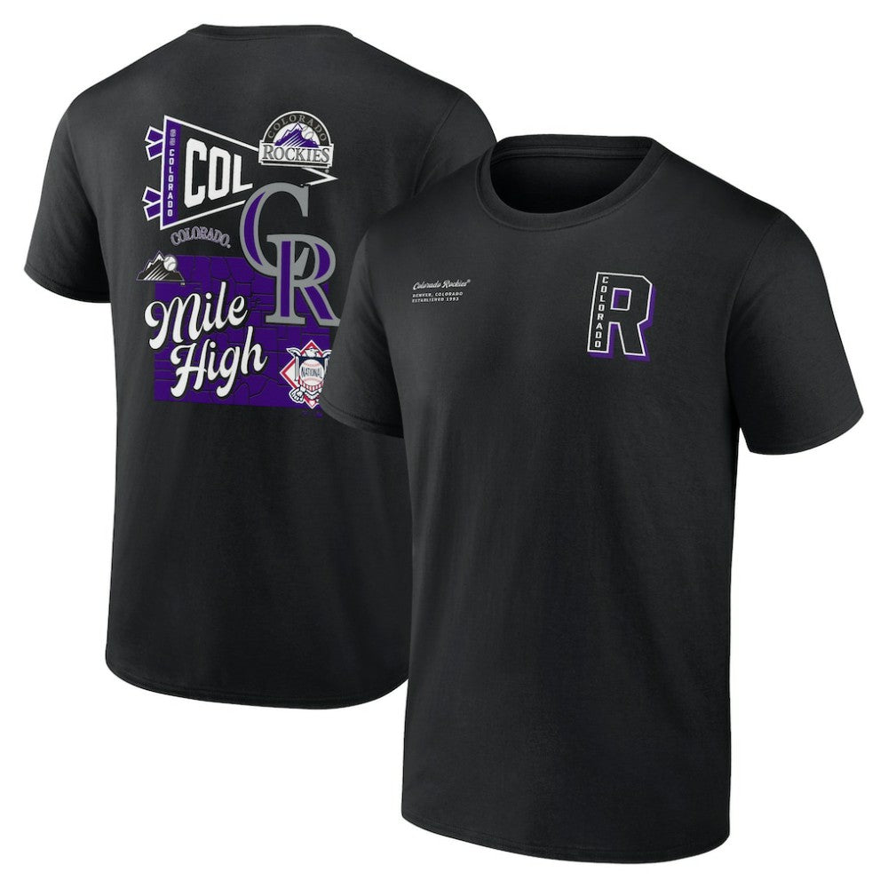 Colorado Rockies Fanatics Split Zone T-Shirt - MLB
