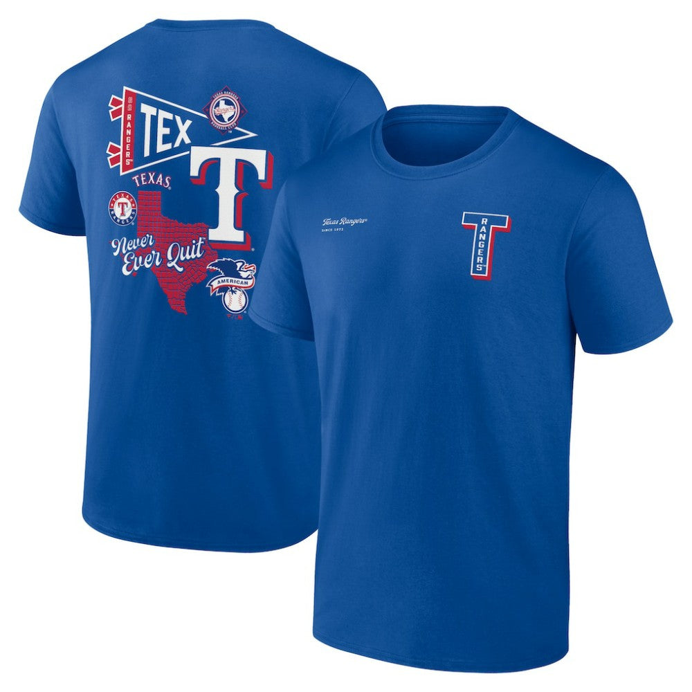 Texas Rangers Fanatics Split Zone T-Shirt - MLB