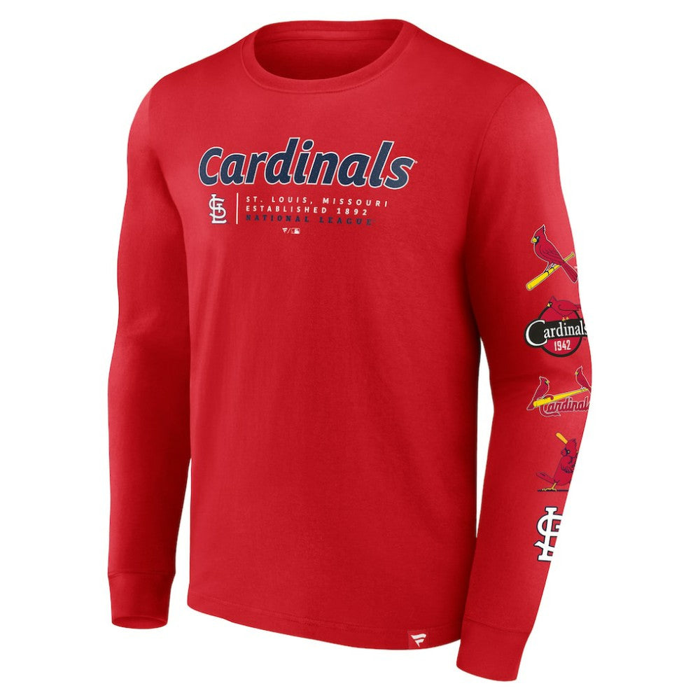 St. Louis Cardinals Fanatics Strike the Goal Long Sleeve T-Shirt - MLB