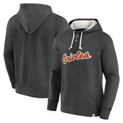 Fanatics Baltimore Orioles Black Plan for Adversity Henley Fleece Pullover Hoodie Hoodies - MLB