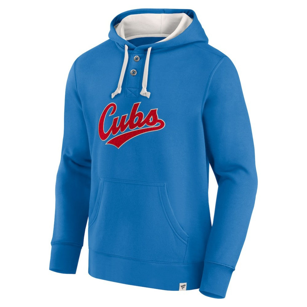 Fanatics Chicago Cubs Royal Plan for Adversity Henley Fleece Pullover Hoodie Hoodies - MLB