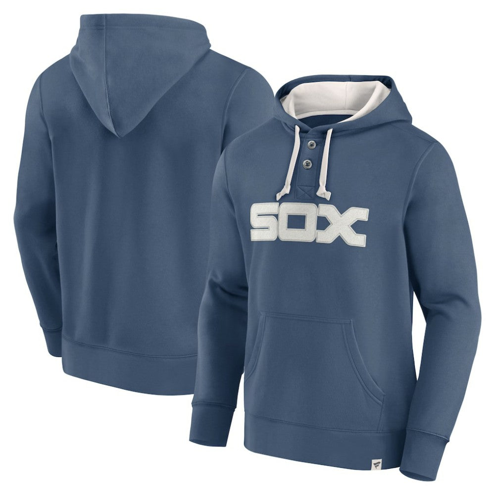 Fanatics Chicago White Sox Navy Plan for Adversity Henley Fleece Pullover Hoodie Hoodies - MLB