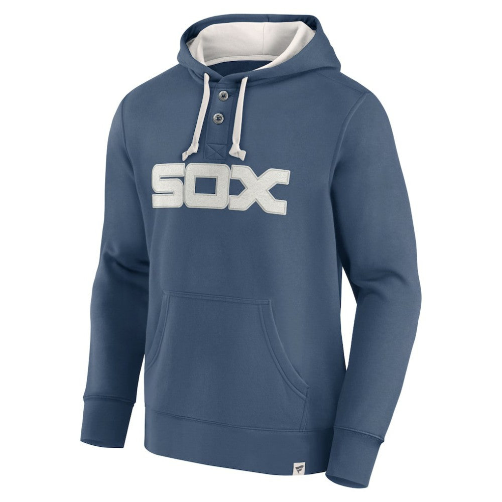 Fanatics Chicago White Sox Navy Plan for Adversity Henley Fleece Pullover Hoodie Hoodies - MLB