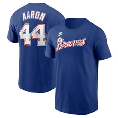 Hank Aaron Atlanta Braves Nike Cooperstown Collection Fuse Name & Number T-Shirt - MLB