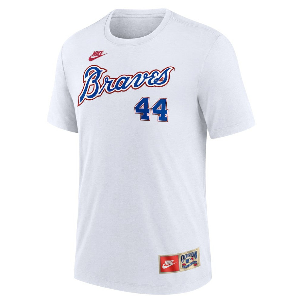 Hank Aaron Atlanta Braves Nike Cooperstown Collection Tri-Blend Name & Number T-Shirt - MLB