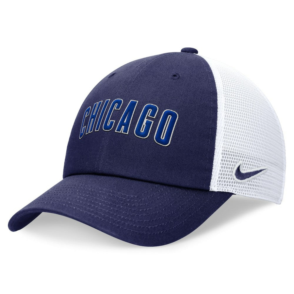 Chicago Cubs Nike Wordmark Adjustable Trucker Hat - MLB