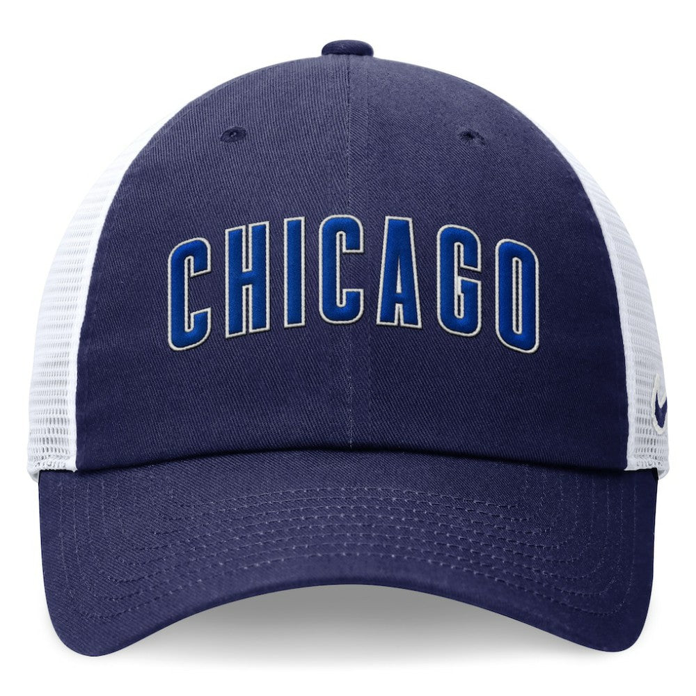 Chicago Cubs Nike Wordmark Adjustable Trucker Hat - MLB