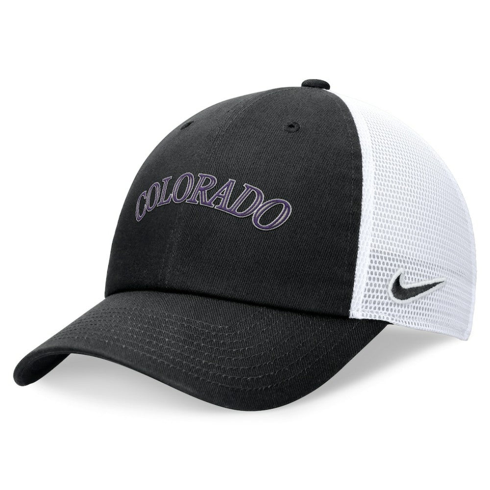 Colorado Rockies Nike Wordmark Adjustable Trucker Hat - MLB