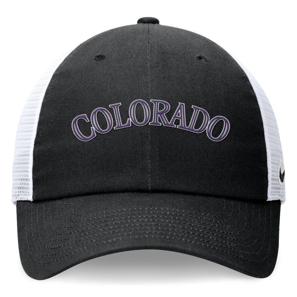 Colorado Rockies Nike Wordmark Adjustable Trucker Hat - MLB
