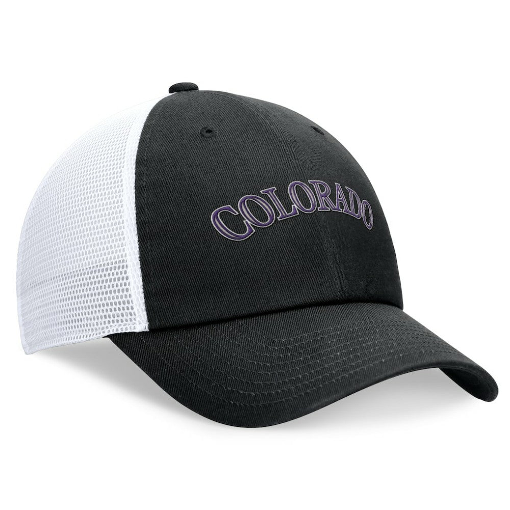 Colorado Rockies Nike Wordmark Adjustable Trucker Hat - MLB