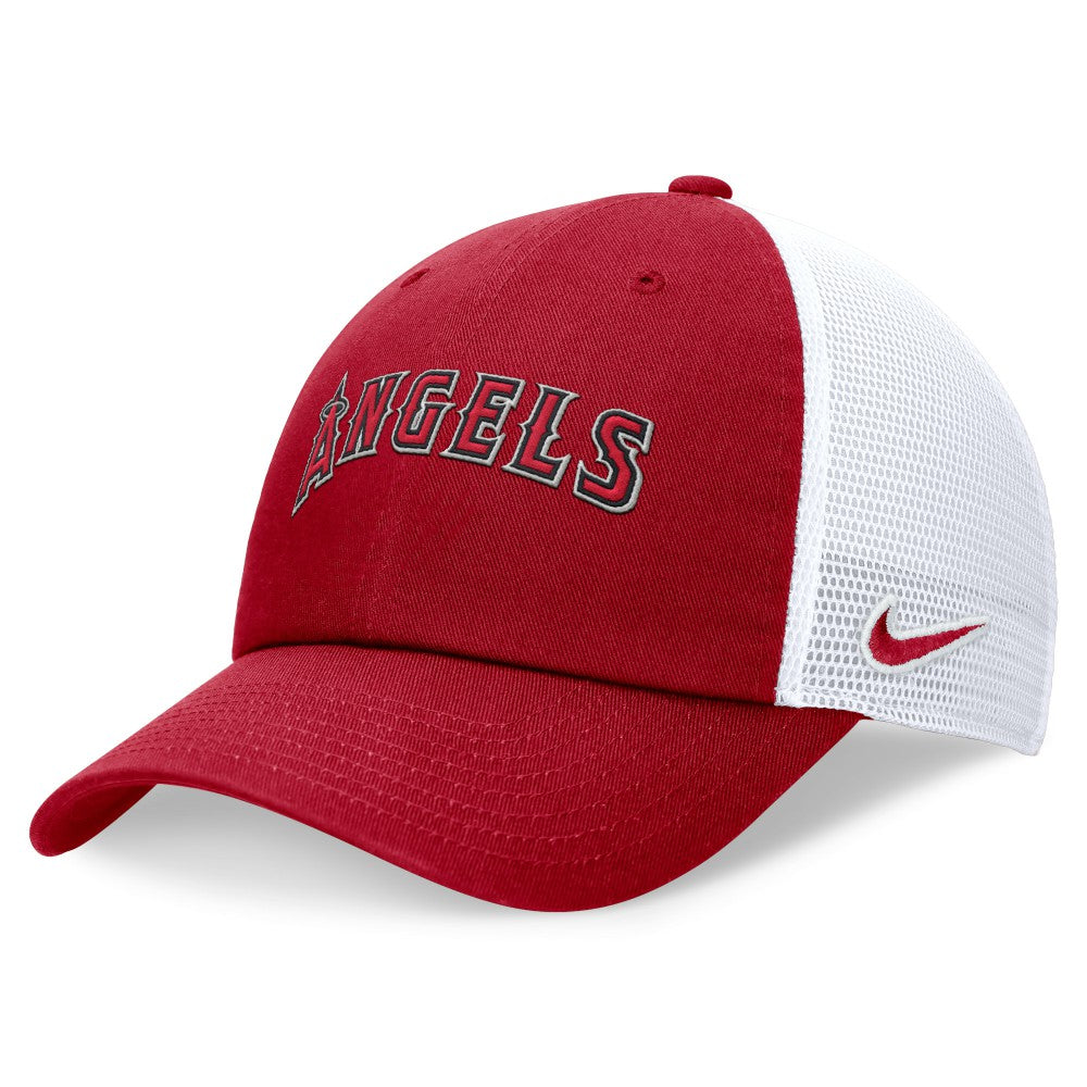 Los Angeles Angels Nike Wordmark Adjustable Trucker Hat - MLB